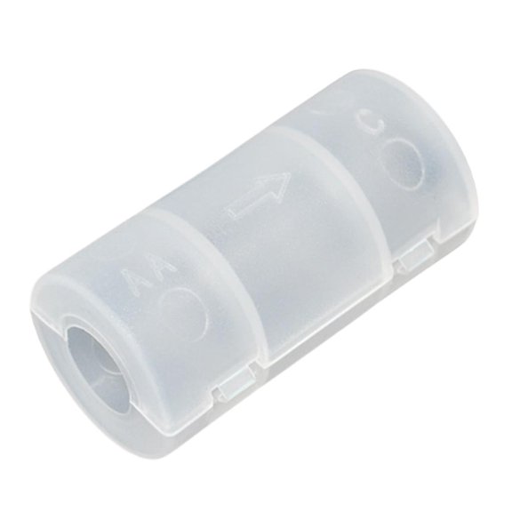 1 Pieces Battery AA to D Size Adapter Converter Switcher Case Box White