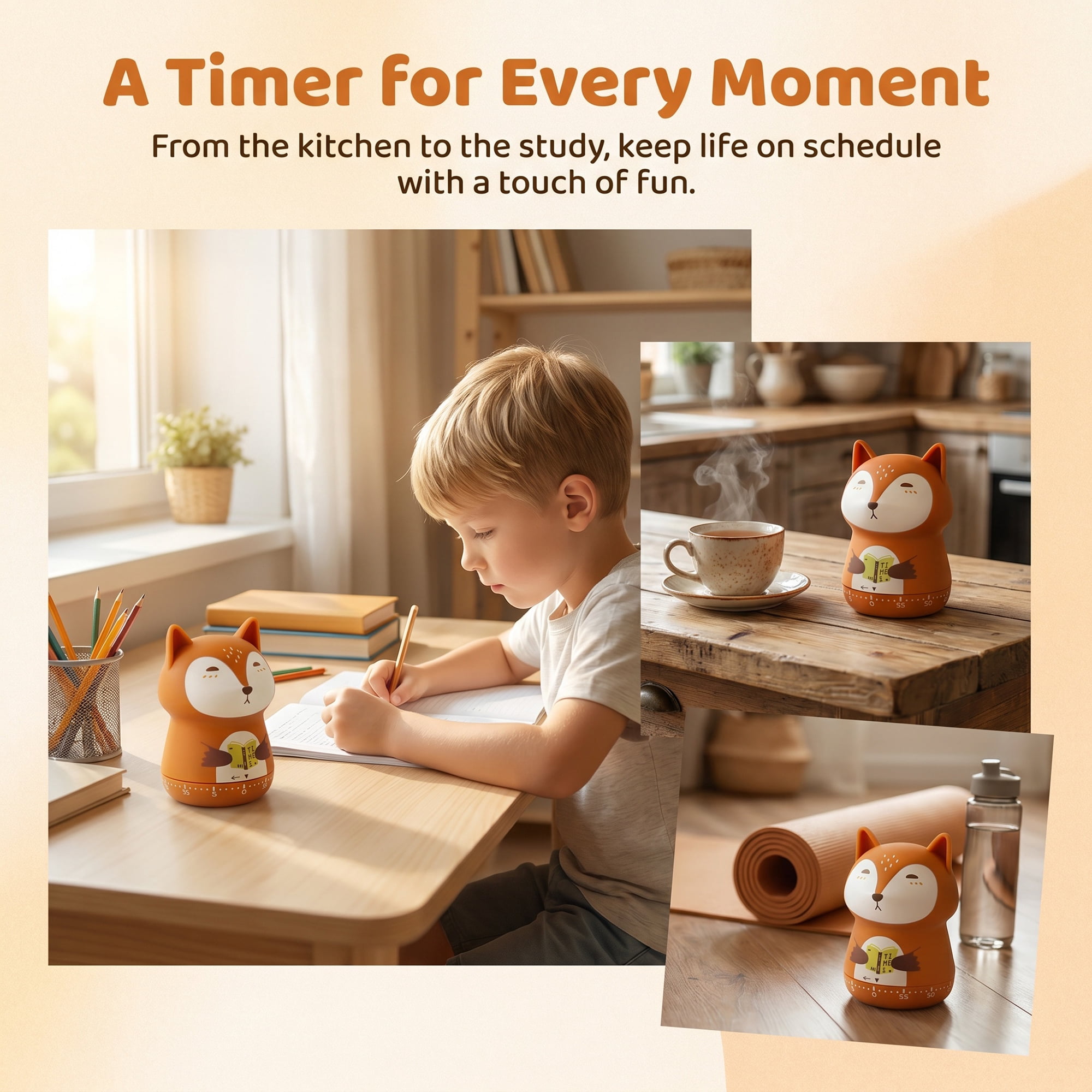 Unique Bargains 60 Minute Kitchen Durable Digital Visual Timer Little