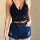 thumbnail image 3 of Chaleco Con Cuello En V Para Mujer Blusas De Encaje Floral Bralette Tank Tops Crop Top Vendaje Correa De Espagueti Señoras Camisola Talla Grande S-3XL, 3 of 3