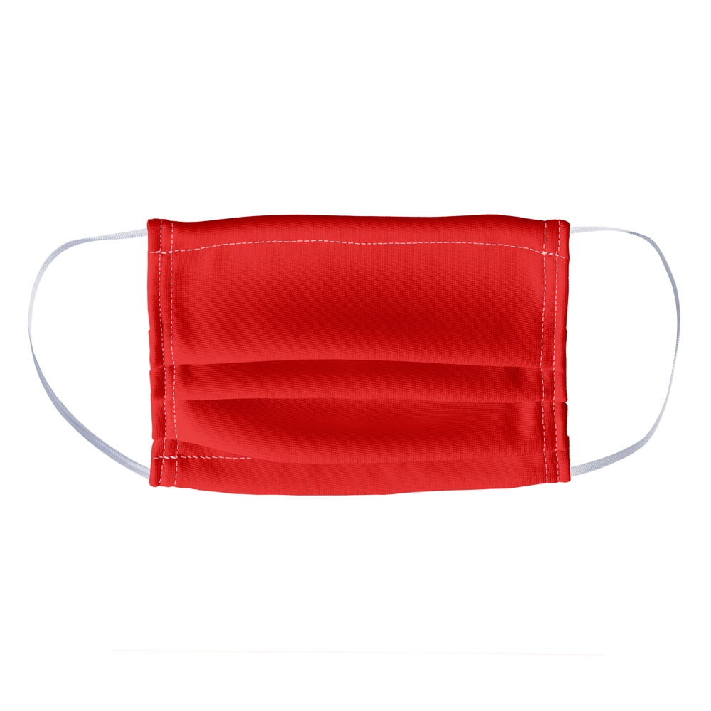 Solid Rainbow Red 1-Ply Reusable Face Mask Covering, Kids
