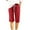 Red, variant on DealovyPlus Size Shorts for Women Casual Summer High Waist Drawstring Knee Length Shorts with Pockets