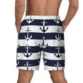 thumbnail image 2 of Lsque Mens Swim Trunks Anchors Pattern - Bathing Suit Compression Liner - Beach Swim Shorts Swimwear - (S-3XL) - Stretch Quick Dry -Small, 2 of 9