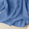 thumbnail image 7 of TRUBKH embroidered shirts Beach Vacation Tunics Loose Dressy Casual Blouses Short Sleeve V Ncek Lace Trim Top Flowy Tunics Blouses V Neck Shirts Button Down Floral Shirts Button Up Shirt Navy L, 7 of 7