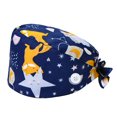 thumbnail image 1 of Cotton Operating Hats Nurses Gourd-shaped Dull Polish Assorted Colors Buttons Christmas Day Bouffant Caps, 1 of 5