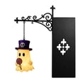 thumbnail image 2 of Vintage Library Lanterns Bookshelf Lamp, Ghost-Themed Decorative Bookend-Style Shelf Light, Warm LED Ambient Lighting, Battery Powered for Home Libraries and Reading Corners, 2 of 7