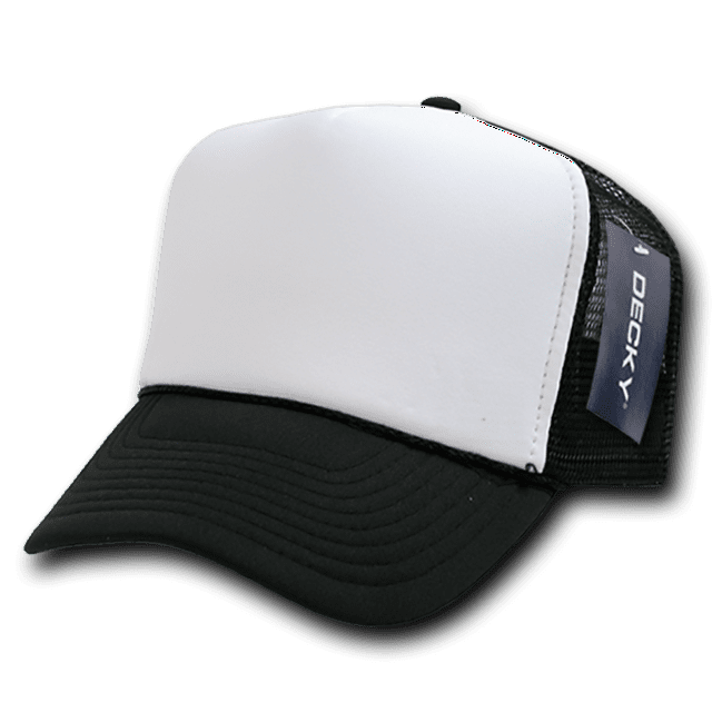 DECKY TRUCKER TWO TONE SNAPBACK HAT HATS CAP CAP For Men Women Black/White