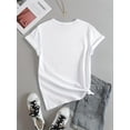 thumbnail image 2 of Hippy Graphic Print T-shirt, Short Sleeve Crew Neck Casual Top For Summer & Spring, Women's Clothing, 2 of 4