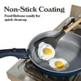 thumbnail image 5 of Country Kitchen Pots and Pans Cookware Set, 16-Piece, Ceramic Coated, Removable Handle, Denim, 5 of 9