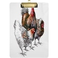 thumbnail image 1 of FMSHPON Bright RoosterHen Isolated Object Clipboard Hardboard Wood Nursing Clip Board and Pull for Standard A4 Letter 13x9 inches, 1 of 7