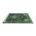thumbnail image 2 of Ahgly Company Machine Washable Indoor Rectangle Persian Turquoise Blue Traditional Area Rugs, 7' x 10', 2 of 4