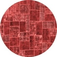 thumbnail image 1 of Ahgly Company Machine Washable Indoor Round Abstract Red Modern Area Rugs, 7' Round, 1 of 4