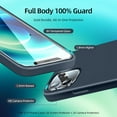 thumbnail image 2 of [5 in 1 for iPhone 12/iPhone 12 Pro Case, with 2 Pack Screen Protector + 2 Pack Camera Lens Protector, Liquid Silicone Slim Shockproof Protective Phone Case [Microfiber Lining] (Storm Blue)……, 2 of 14