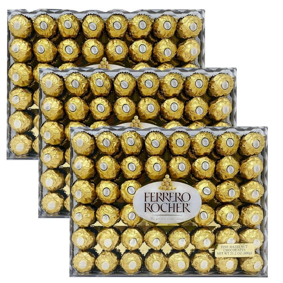 Ferrero Rocher, Diamond Halloween Value Pack - Fancy Looking, Good Taste, Great for Parties and Special Occasions - Delicious Creamy Hazelnut Filling - 3 Pack (48 ct Each), Total 144