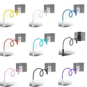 Gooseneck Phone Holder for Bed - Flexible 360 Adjustable Clamp Clip, Overhead Cell Phone Mount Stand for Desk, White