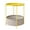Yellow, variant on VECELO Round Side Table with Storage, Metal Small Nightstand with Removable Tray Top and Fabric Storage Basket for Living Room, Bedroom, Nursery, Laundry, Yellow