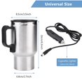 thumbnail image 5 of Hervidor de té eléctrico Hervidor eléctrico para automóvil 12V 450ml Taza calefactora eléctrica de acero inoxidable para viajes en el automóvil Apagado automático Hervidor de viaje Calentador de agua, 5 of 5