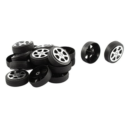 - Plastic Roll 2mm Dia Shaft Car Truck Model Toys Wheel 30mmx9mm 20Pcs