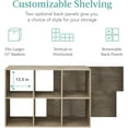 thumbnail image 3 of PINKYA 6-Cube Storage Organizer, 13.5in Shelf Opening, Bookcase, Display Shelf, Customizable w/ 3 Removable Back Panels – Greige, 3 of 9