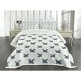 thumbnail image 3 of Ambesonne Dog Lover Quilted Bedspread Set 3 Pcs, Siberian Husky Puppy, Queen Size, Blue Grey Black White, 3 of 5