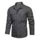 thumbnail image 4 of Camisa Cargo Militar Con Botones De Manga Larga For Hombre, 4 of 8