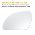 thumbnail image 3 of Unique Bargains 1 Pcs Left Driver Side Rearview Mirror Glass Replacement Heated White Glass with Back Fit for Audi A6 08-11, 3 of 6