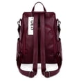 thumbnail image 5 of UTO Women Backpack PU Leather Ladies Fashion Handbags Backpacks Lightweight Travel Shoulder Bag(Wine Red), 5 of 6