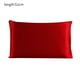 thumbnail image 1 of Funda de almohada de seda de morera, funda de almohada transpirable de 2 lados, funda de almohada de color sólido para la piel del cabello, rojo vino, 51x36cm kenally HA003379-07, 1 of 7