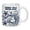 White, variant on Black and White Boho Mug Celestial, Cute Coffee and Tea Mug, Aquarius Mark Cup, Gift for Pisces, Scorpio Signs, for Close Friends & Loved Ones