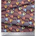 thumbnail image 3 of Soimoi Poly Georgette Fabric Cute Elephant Kids Decor Fabric Printed Yard 52 Inch Wide, 3 of 3