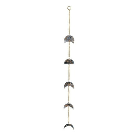 

Moon Phase Celestial Garland Chains Resin Boho Wall Hanging Pendant Room Bedroom Black