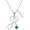 925 Silver - Custom, variant on Stethoscope Necklace 925 Sterling Silver Embellished with 12 Months Birthstone Crystals from Austria, Graduation Gifts Medical Jewelry for Doctor Nurse Medical Student RN