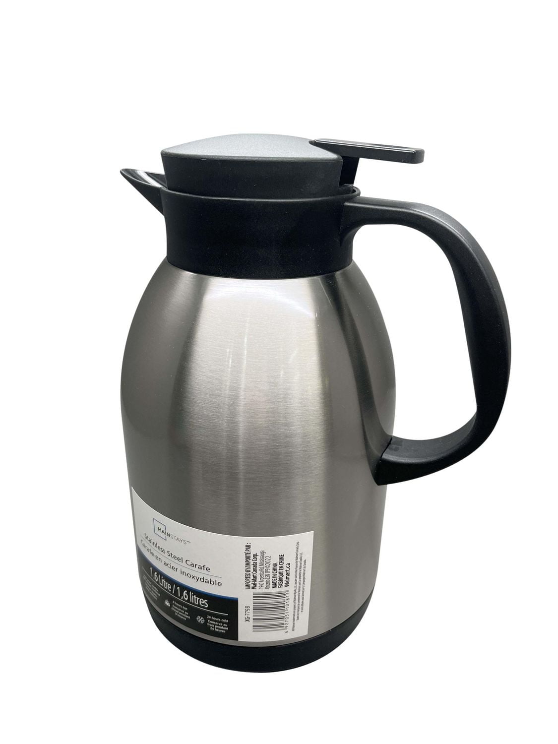 Carafe en acier inoxydable 1.6L Carafe en acier inoxydable