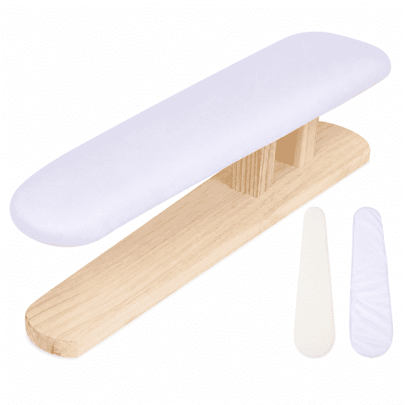 Sleeve Ironing Board with Wooden Base, 22 Inch Padded Sleeve Board for Ironing Shirts, Trousers, Collars, Portable Tabletop Ironing Board for Home, Tailor, Sewing, Travel Use