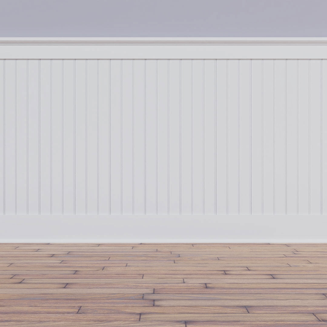 56" Height Deluxe Beadboard 8' Length PVC Wainscoting Kit, (for heights up to 57-5/8")