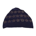 thumbnail image 1 of Turbante para la cabeza, material de encaje fácil de usar, práctico y práctico sombrero para el pelo de doble capa para uso diario, azul oscuro, 1 of 14
