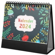 WYN Desk Calendar German Desktop Calendar 2024 Calendar Planner Standing Calendar Office Supplies