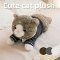 thumbnail image 4 of Weighted Soft Cat Plush Toy Body Pillow - Cute Lifelike Kitten Stuffed Animal (Clothes Removable), 4 of 7