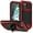 Red, variant on Case for iPhone 13 Pro Max,Military Grade 3 in 1 Metal Full-Body Rugged Stylish Kickstand Protective Case with Built-in Screen Protector Phone Case for iPhone 13 Pro Max,6.7 inch 2021 (Silver)
