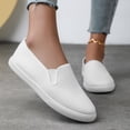 thumbnail image 2 of Womens Lightweight Canvas Slip On Sneakers Comfortable Non Slip Work Shoes Breathable Casual Dress Shoes, 2 of 7