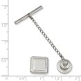 thumbnail image 3 of Rhodium Plated Square Tie Tac, 3 of 3
