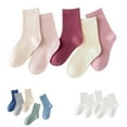 thumbnail image 4 of Odeerbi 5 PCS Cotton Socks for Toddler Boys Girls Cute Soft Crew Socks Children's Student Solid Color Socks, 4 of 4