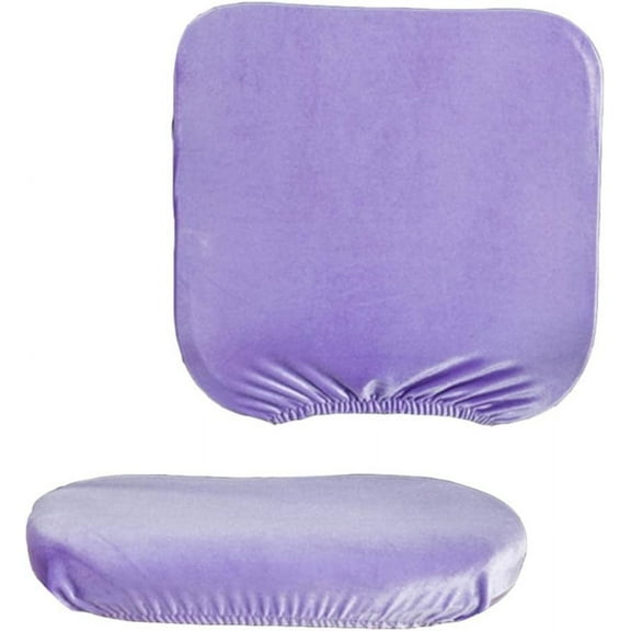 Nvzi-c 1 Set Office Computer Chair Covers Swivel Rotate Back Seats Slipcover - Fits Backrest 14-20 Inch, Seat 15-21 Inch - Light Purple