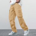 thumbnail image 2 of toraway Cargo Pants for Men Big and Tall Size 46 X 30 Men's Casual Solid Leggings Pants Drawstring Elastic Waist Pocket Pants Trousers Male Xxl, 2 of 8