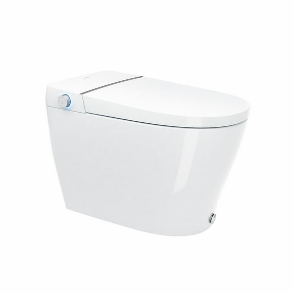 ECOWAY Lux 1-Piece 3.8 LPF Single Flush Elongated Standard Tankless Smart Bidet Toilet in White