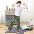 thumbnail image 5 of Wobogo Green Leaf Sloth Pattern Long Pajama Pants Bottoms Soft Sleepwear with Pockets, 5 of 9