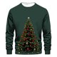 thumbnail image 2 of Sudaderas sin capucha para hombre, estilo casual, a la moda, con cuello redondo, estampado, de manga larga, blusas de manga larga y cuello redondo, blusas de poliéster para hombre, 2 of 4