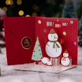 thumbnail image 4 of Greeting Card,Party Greeting Cardchristmas Cards 4.3X4.3Inch Small Up Card With Envelopes Stickers 3D Cute Holiday Greeting Cards Santa Snowman Reindeer Xmas Tree Christmas Cards For Kids, 4 of 7