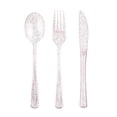 thumbnail image 3 of Efavormart 75 Pack Rose Gold 7" Disposable Plastic Cutlery Set Glitter Sprinkled Design Disposable Flatware, 3 of 5