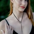 thumbnail image 4 of Miangastore Collier en Y Noir Acier Inoxydable 1Pcs 26x1.02x0.2 Po, 4 of 8