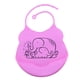 thumbnail image 4 of Los Baberos Impermeables Bebé Niño Silicón con Enrollan para Arriba Limpian Elephant_Rose Red perfecl Baberos para niños pequeños para comer, 4 of 7